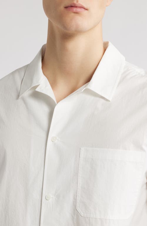 Frame Short Sleeve Button-up Shirt In Natural