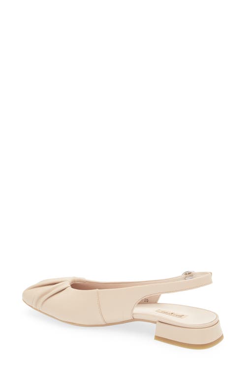 Paul Green Adele Slingback Flat In Biscuit Soft Nappa