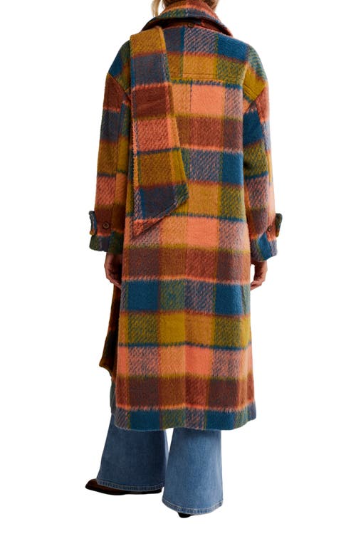 Free People Dalton Plaid Wool Coat In Multi