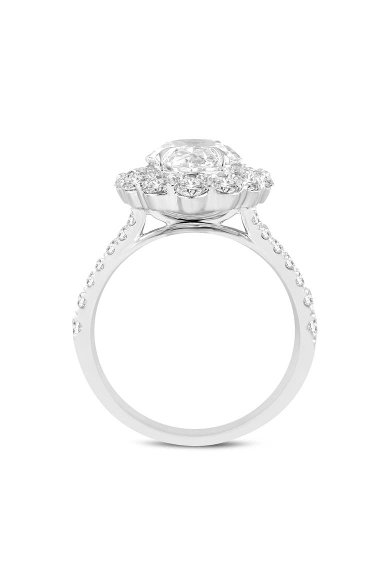 Sabina 14K White Gold Oval Lab Grown Diamond Halo Engagement Ring - 4.7 Ct, Alternate, color, 14K White Gold