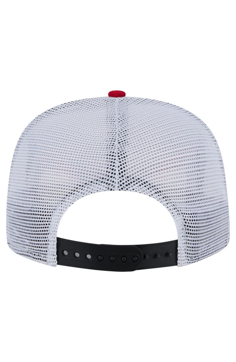 New Era Men's New Era Black/Red Detroit Red Wings Throwback V-Dye Adjustable Golfer Hat, Alternate, color, Black