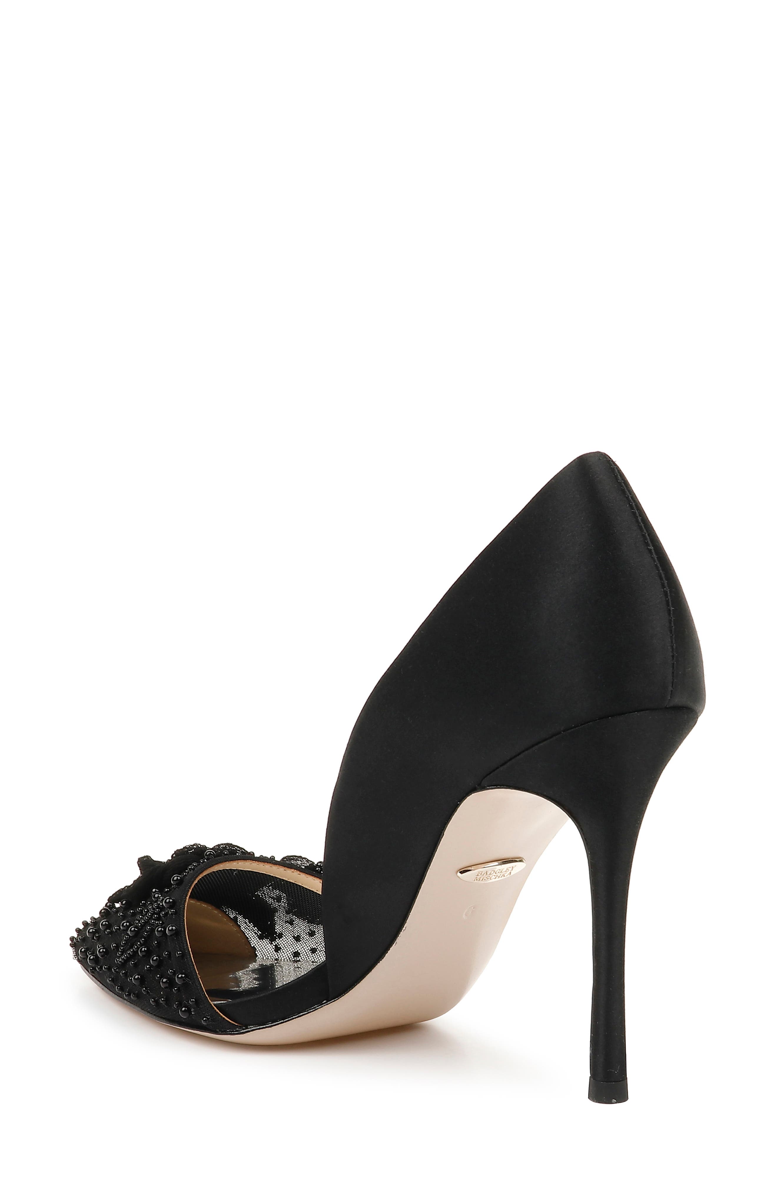 badgley mischka ophelia beaded floral pointed toe pump