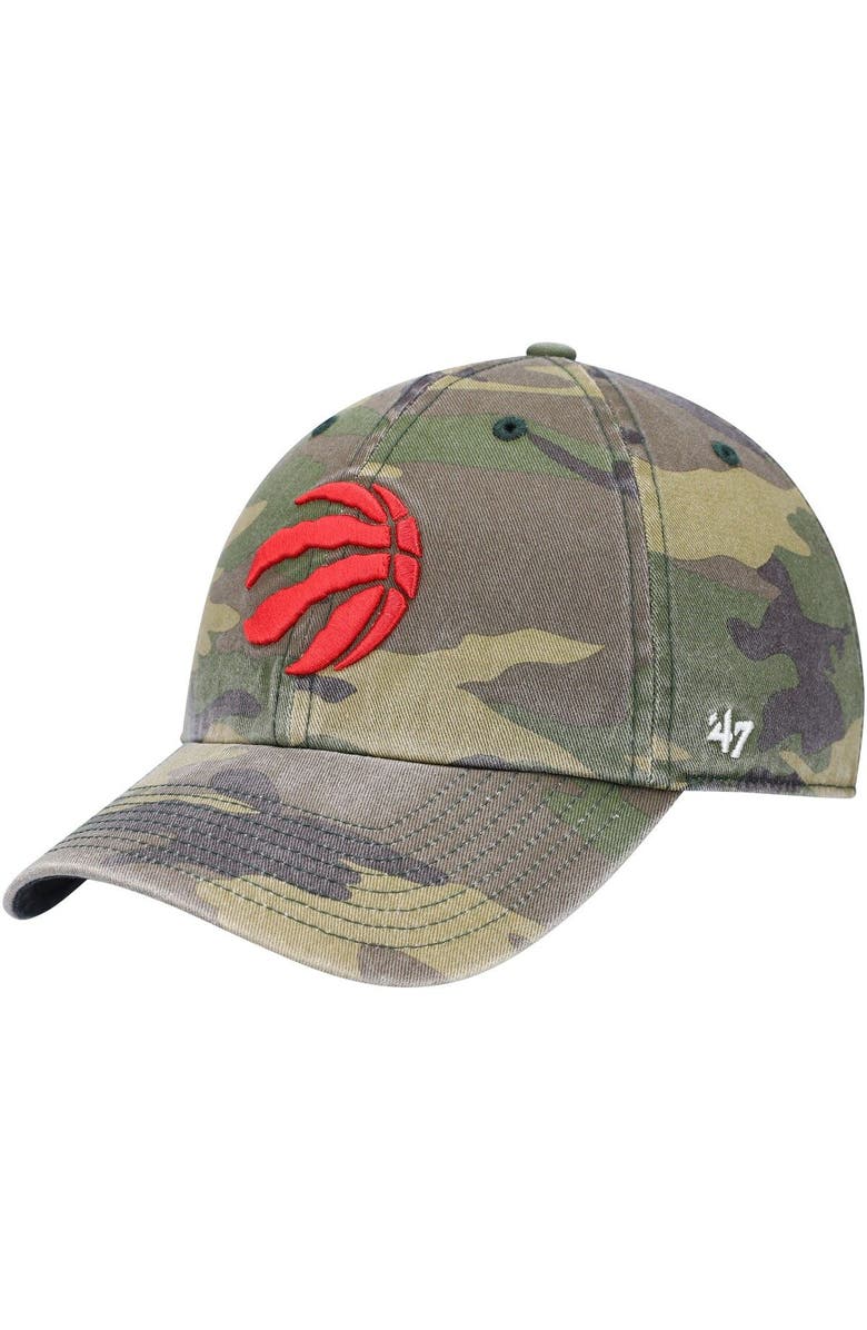 '47 Men's '47 Camo Toronto Raptors Clean Up Adjustable Hat, Main, color,