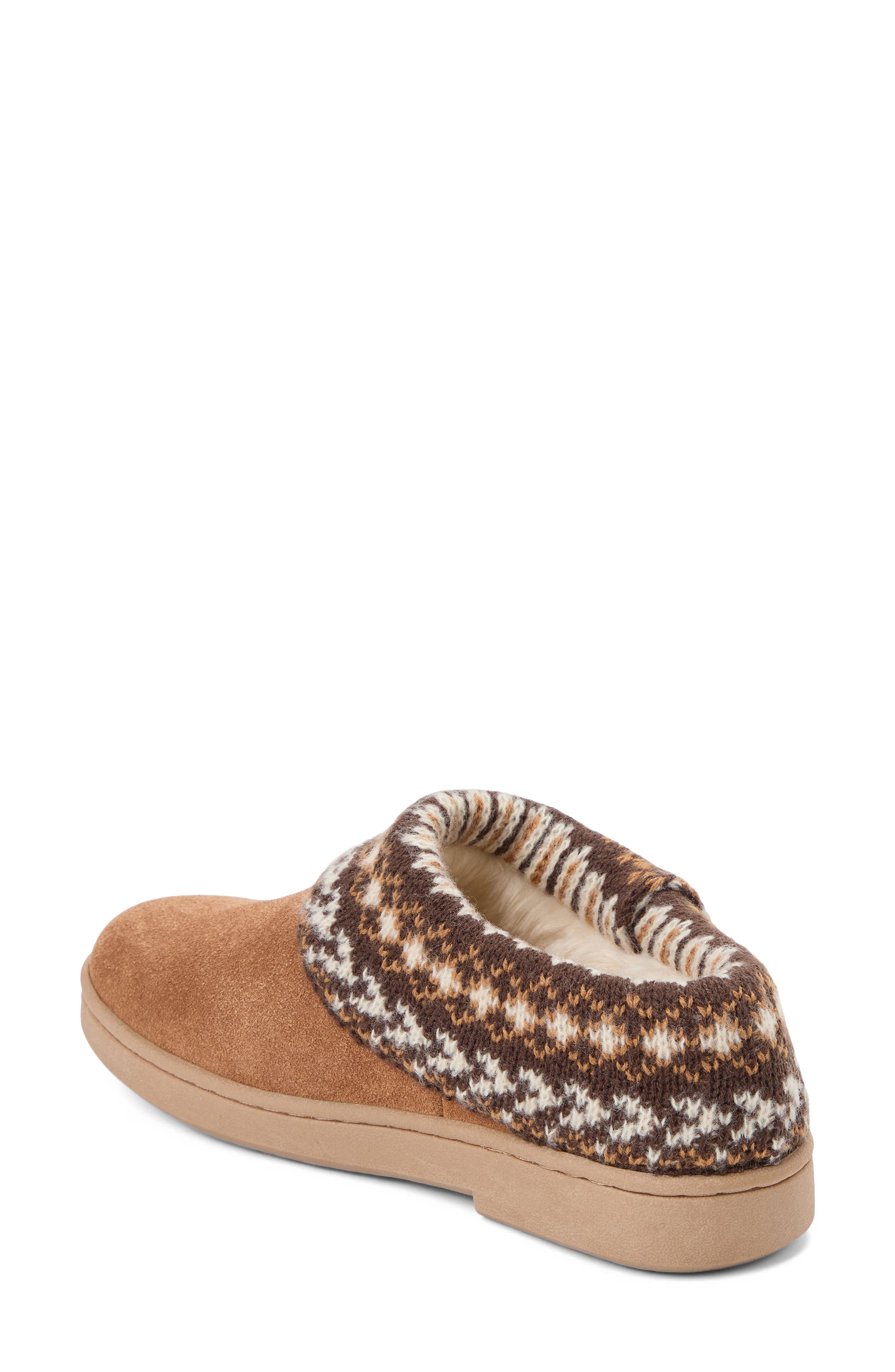 GENUINE COW SUEDE CLOG WITH FA, Alternate, color, COGNAC