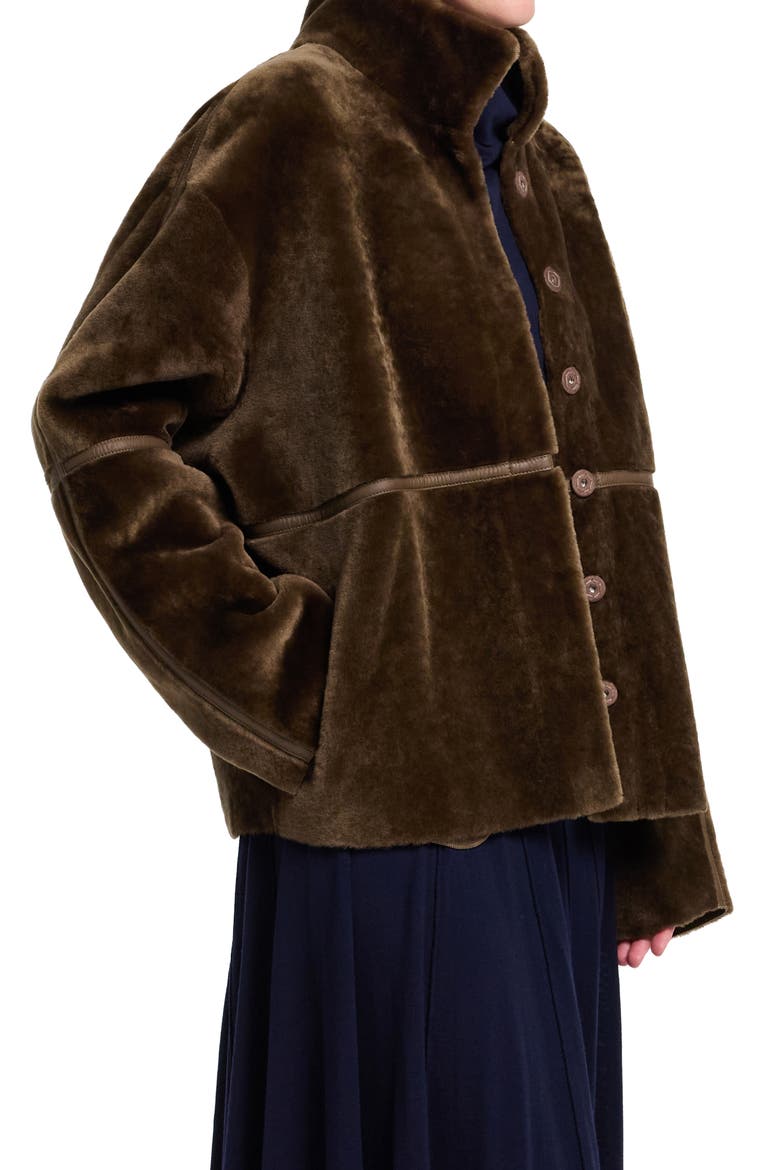 Big Sky Leather Coat, Alternate, color, KANGAROO