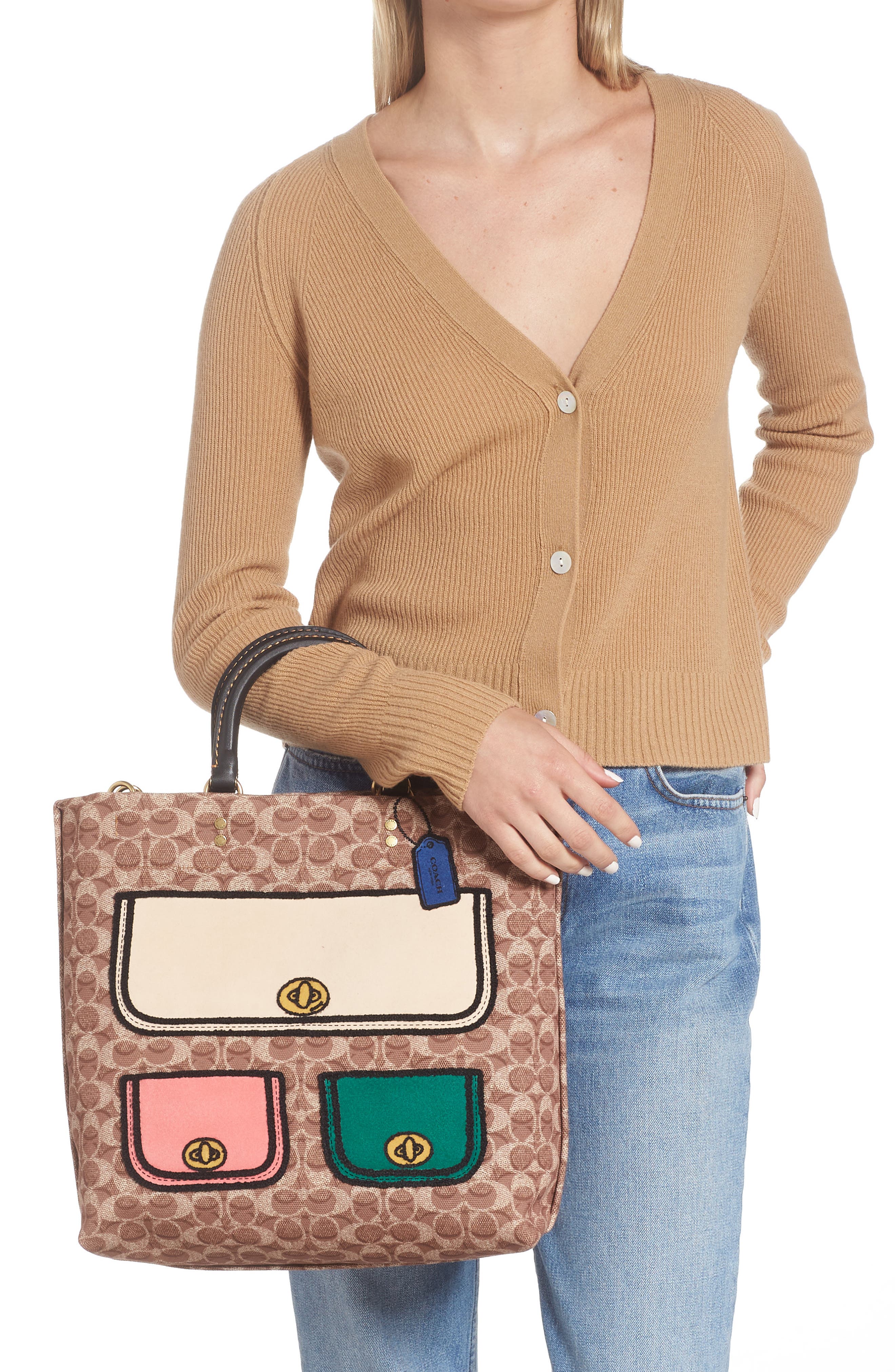 COACH Signature Rogue Canvas Tote, Alternate, color, 