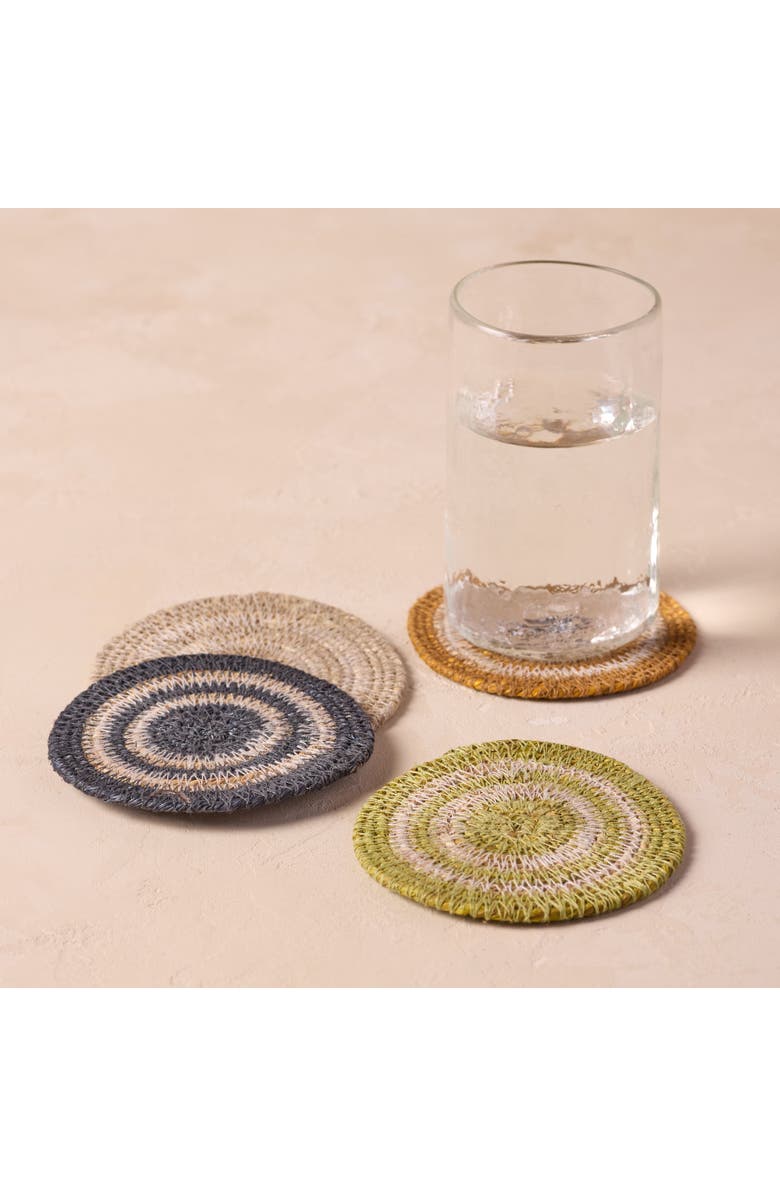 Be Home Hydra Woven Seagrass Coaster - Set of 4, Alternate, color, Multi