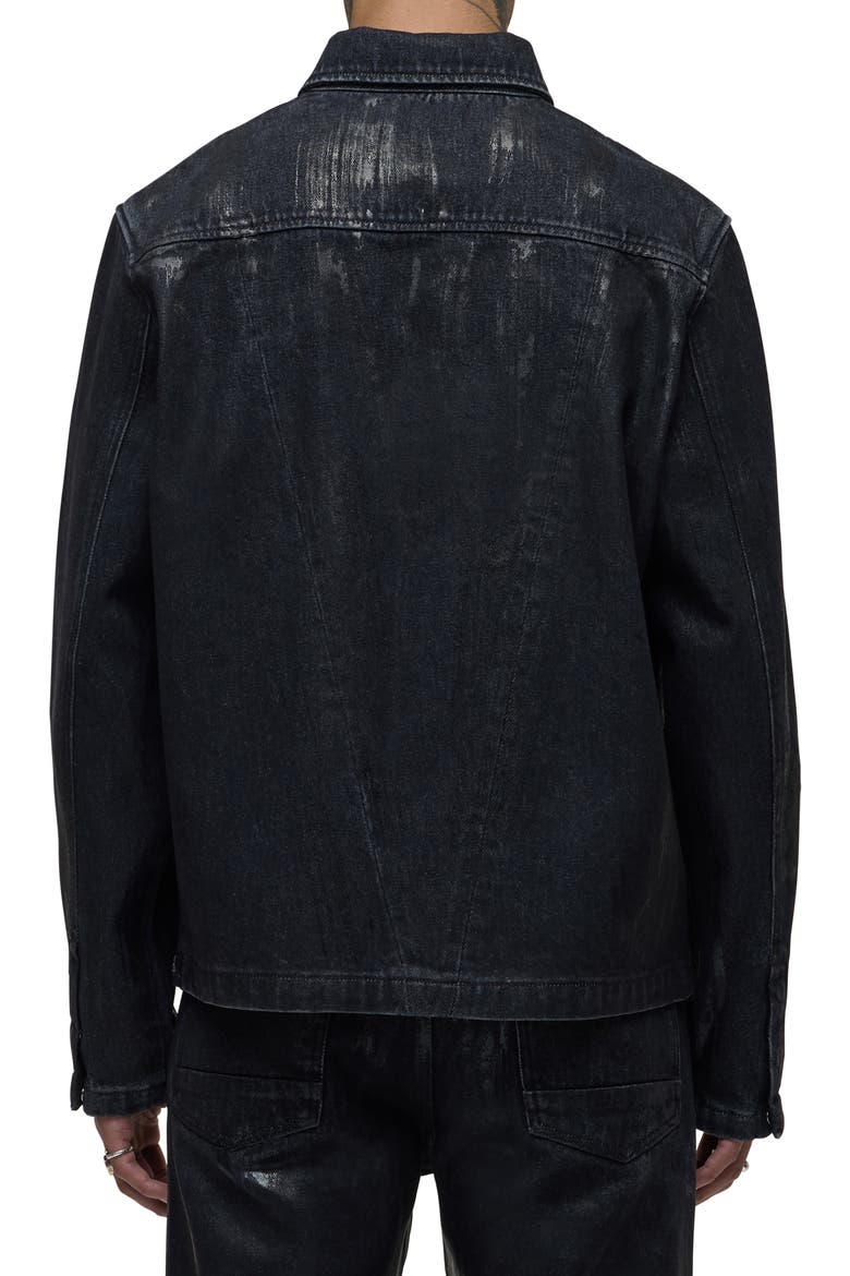 Distressed Denim Snap-Up Worker Jacket, Alternate, color, JACKSON