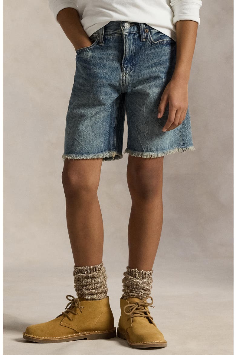 Kids' Cutoff Denim Shorts, Alternate, color, FALCON