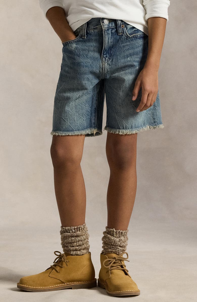 Polo Ralph Lauren Kids' Cutoff Denim Shorts, Alternate, color, Falcon