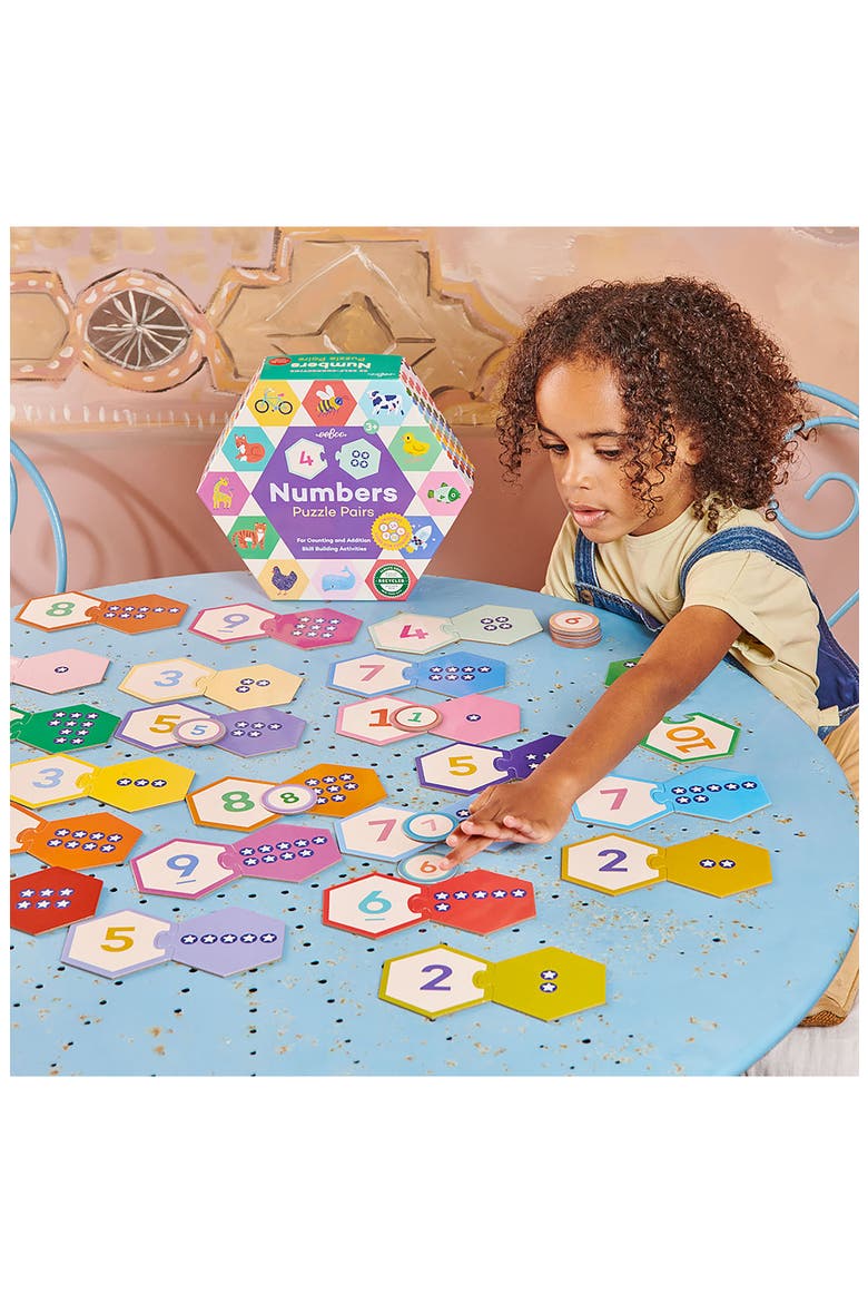 Numbers Puzzle Pairs Game, Alternate, color, MULTI