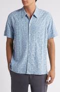 Treasure & Bond Starburst Embroidered Short Sleeve Button-Up Shirt