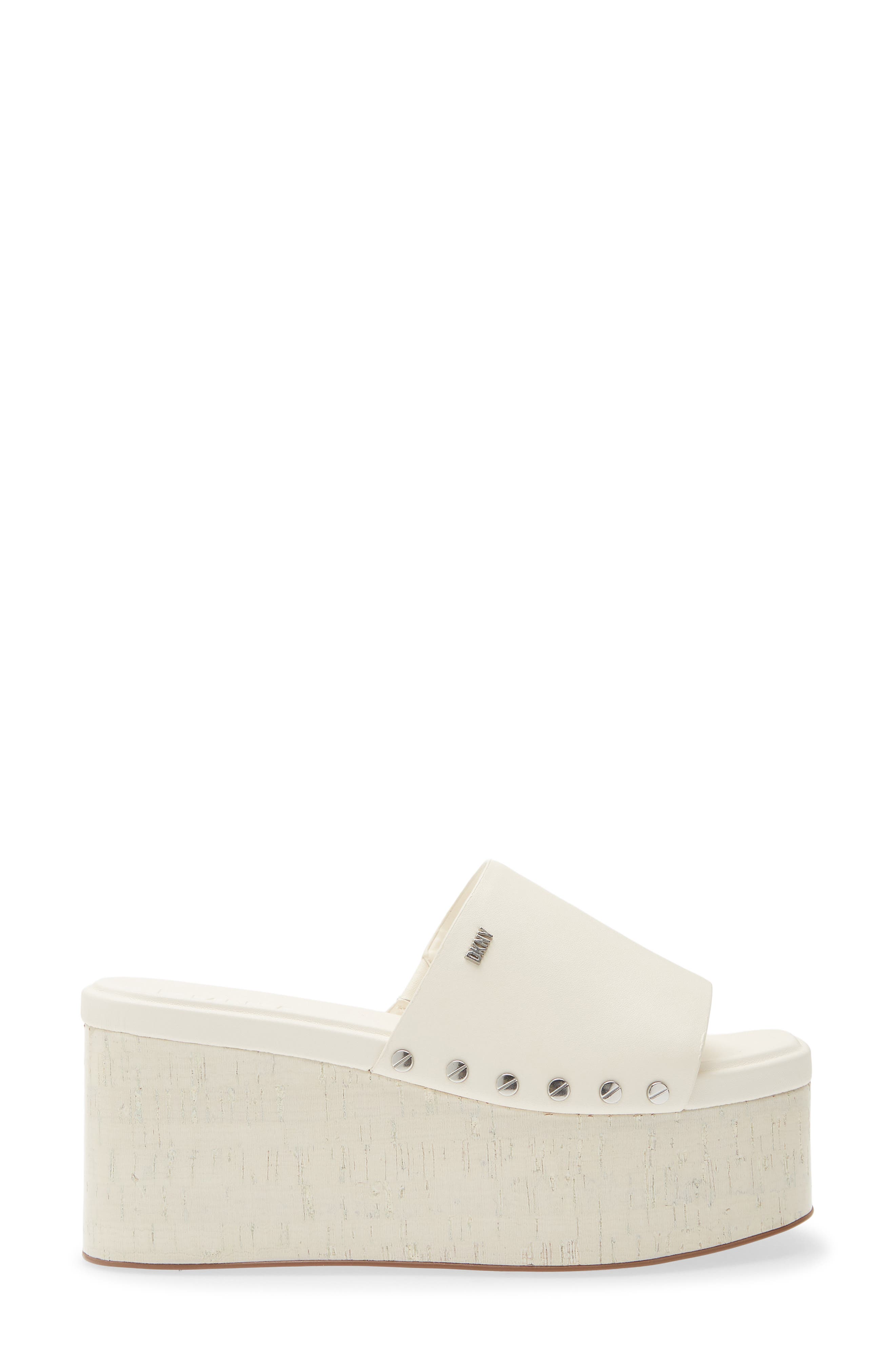 Alvy Platform Slide Sandal, Alternate, color, EGG NOG