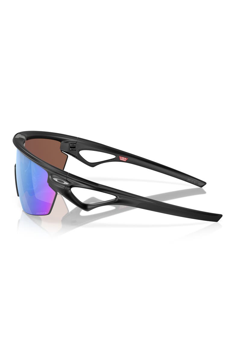 Gender Inclusive Sphaera 36mm Polarized Rectangle Sunglasses, Alternate, color, MATTE BLACK / PRIZM