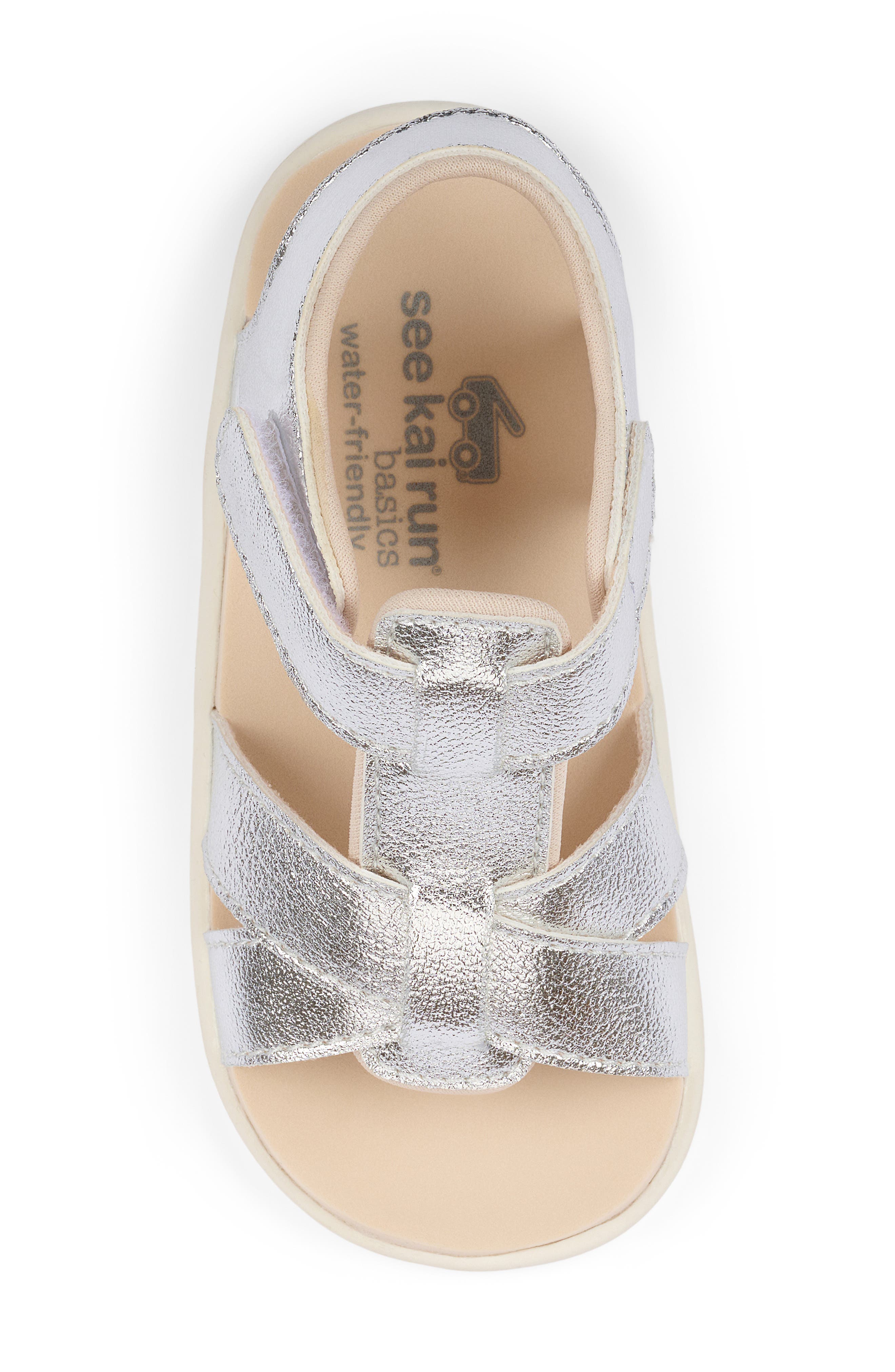 See Kai Run Kids' Shayna Sandal, Alternate, color, Silver Metallic