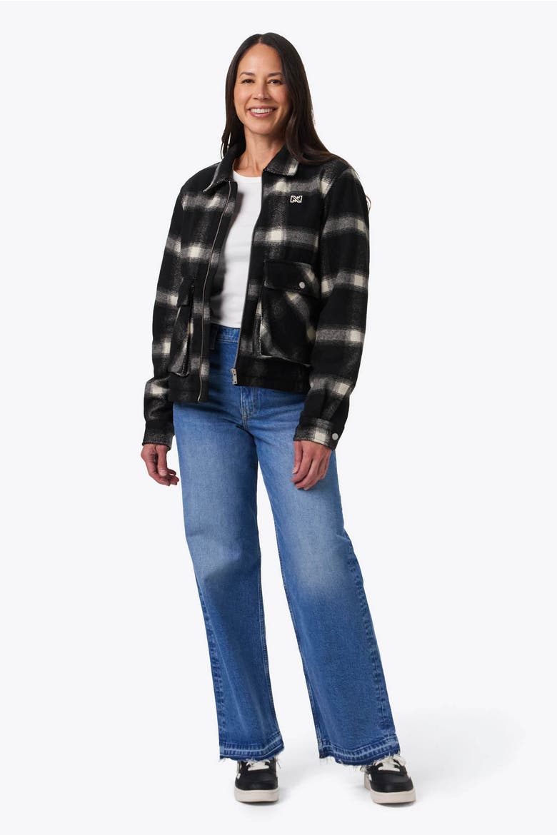 Women's Kodiak Plaid Heated Jacket, Alternate, color, Black and White
