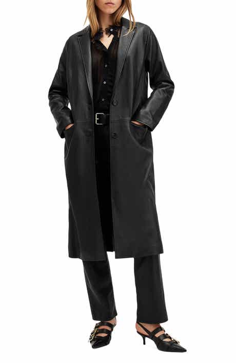 AllSaints Aire Leather Coat
