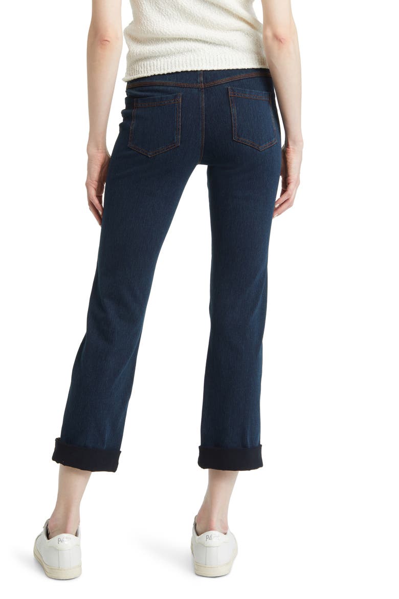 'Lyssentials Boyfriend High Rise Denim Jeans, Alternate, color, INDIGO