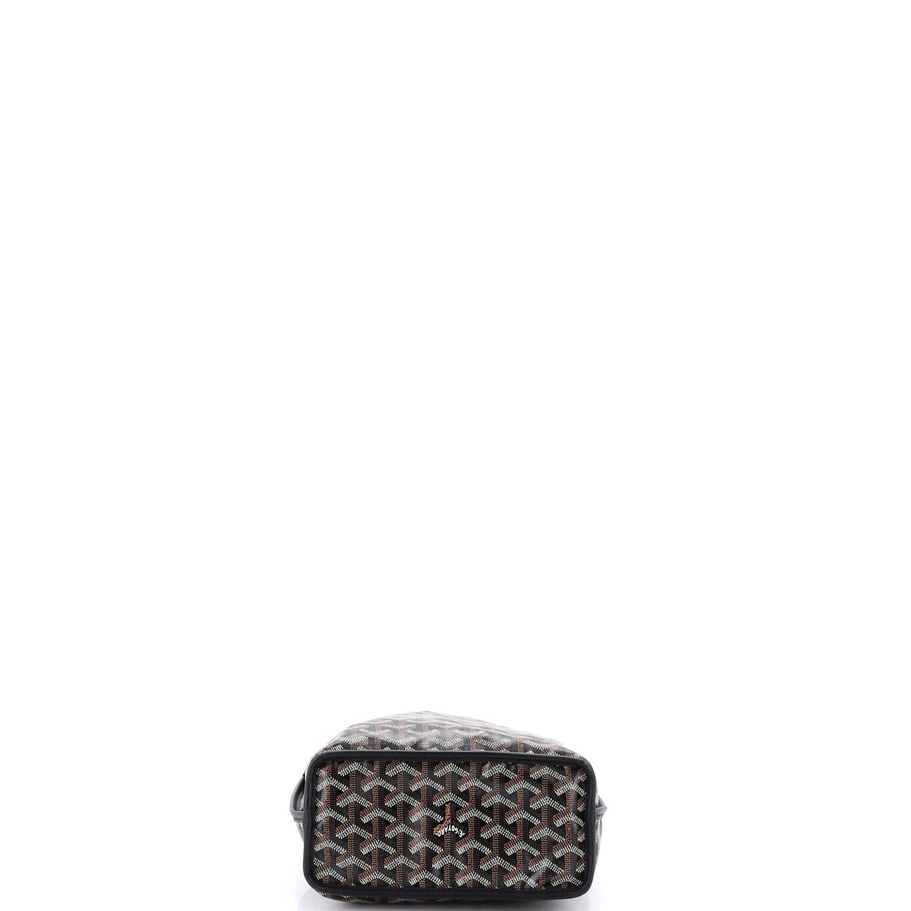 Pre-Owned Goyard Anjou Reversible Tote Coated Canvas Mini, Alternate, color, Black