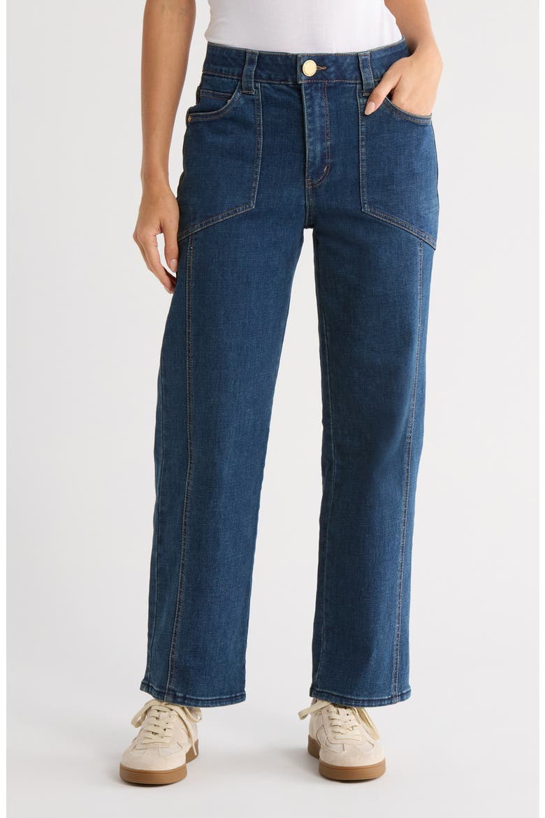 Front Seam Crop Jeans, Main, color, BLUE