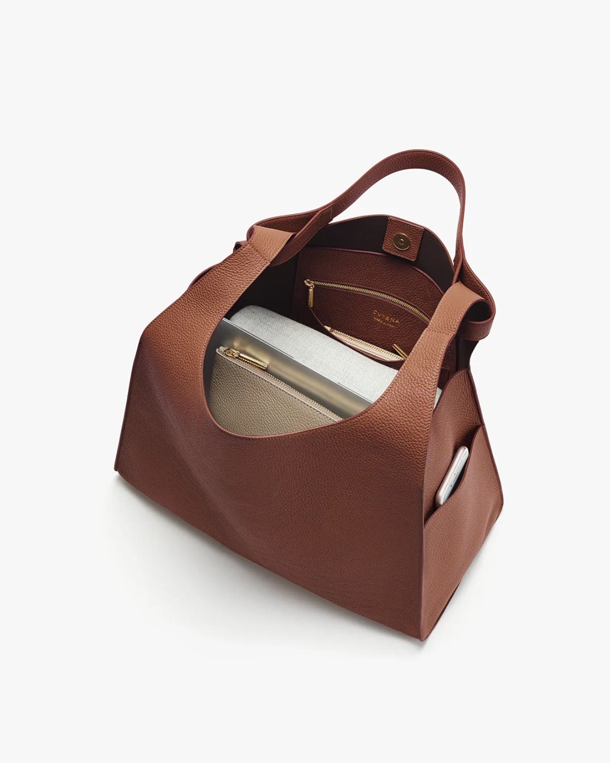 Oversized Double Loop Bag, Alternate, color, Dark Chestnut
