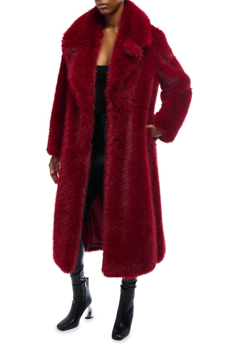 AZALEA WANG Bcardi Faux Fur Coat, Main, color, Red