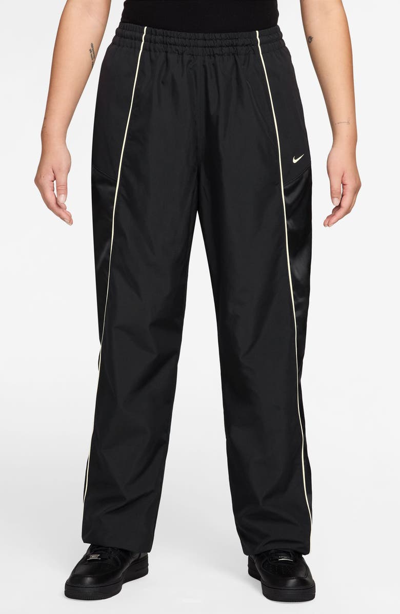 Nike Water Repellent High Waist Track Pant, Main, color, 010 Black/Sail