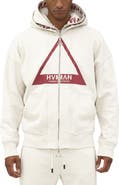 HVMAN Double Hood Triangle Logo Zip Hoodie