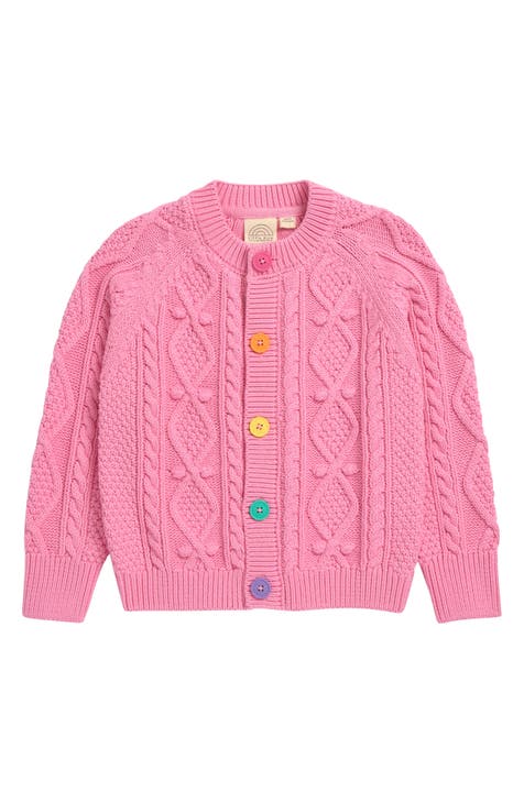 BEST & CO. Kids outlet Pink Zip Wool Sweater