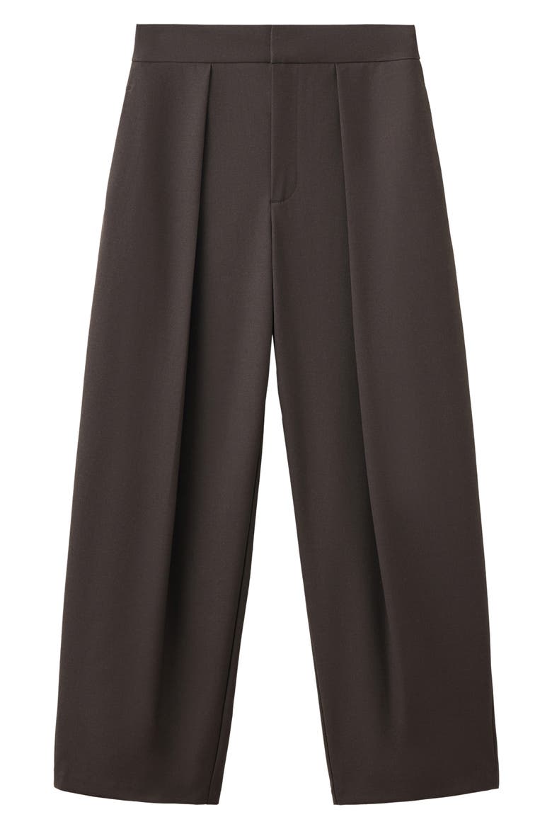 Balloon Pleated Pants, Main, color, CHOCOLATE