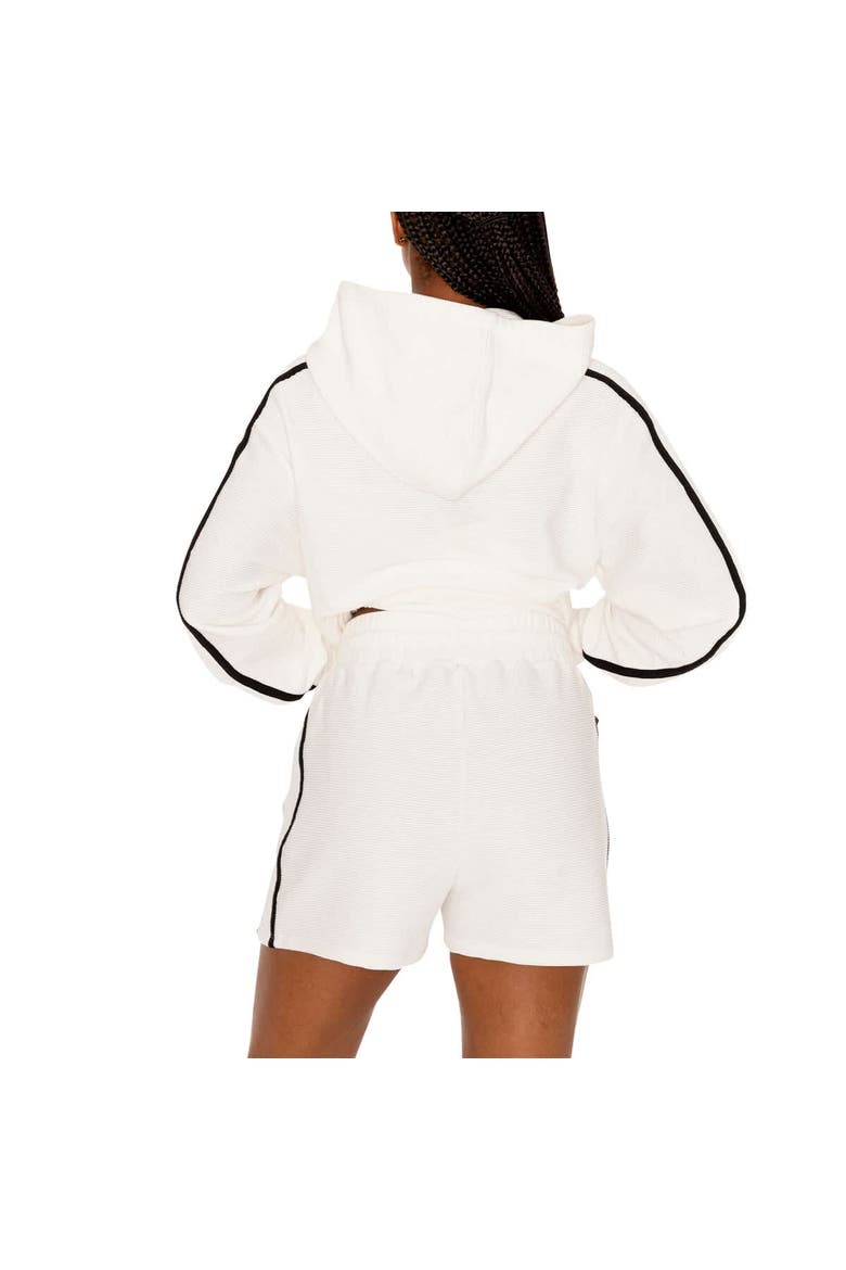 Women's Gameday Couture Cream LSU Tigers Down, Set, Go Pullover Hoodie and Shorts Set, Alternate, color, Cream