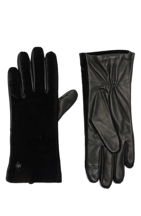 Velvet & Leather Gloves
