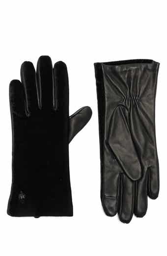 Kurt Geiger London Velvet & Leather Gloves