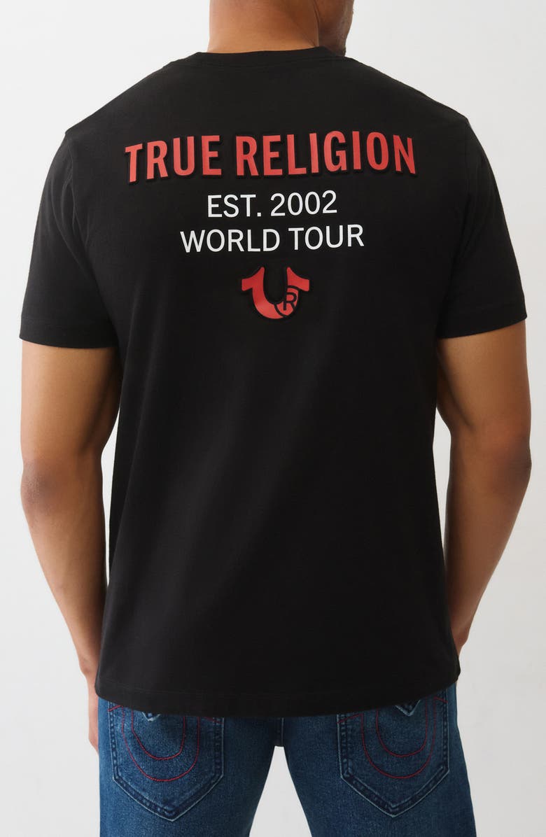 True Religion Tourist Graphic T-Shirt, Alternate, color, Jet Black