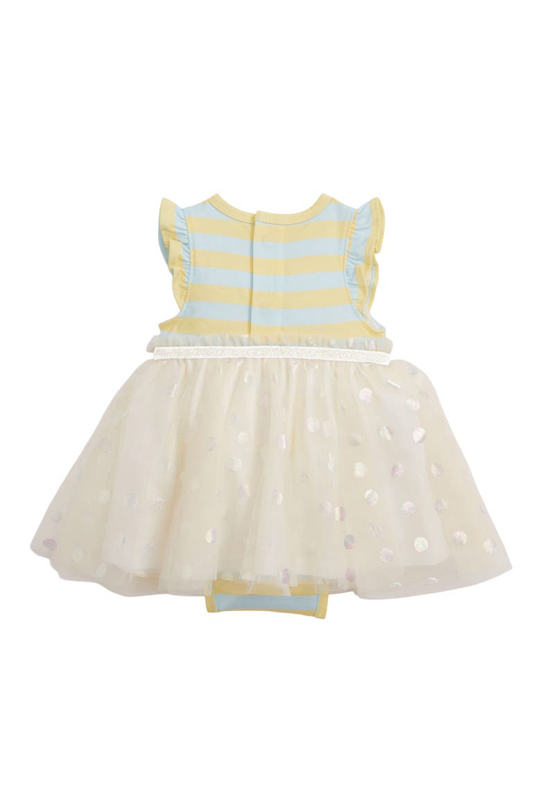 Lemon Cream Strap Flutter Sleeve Dress, Alternate, color, WHITE