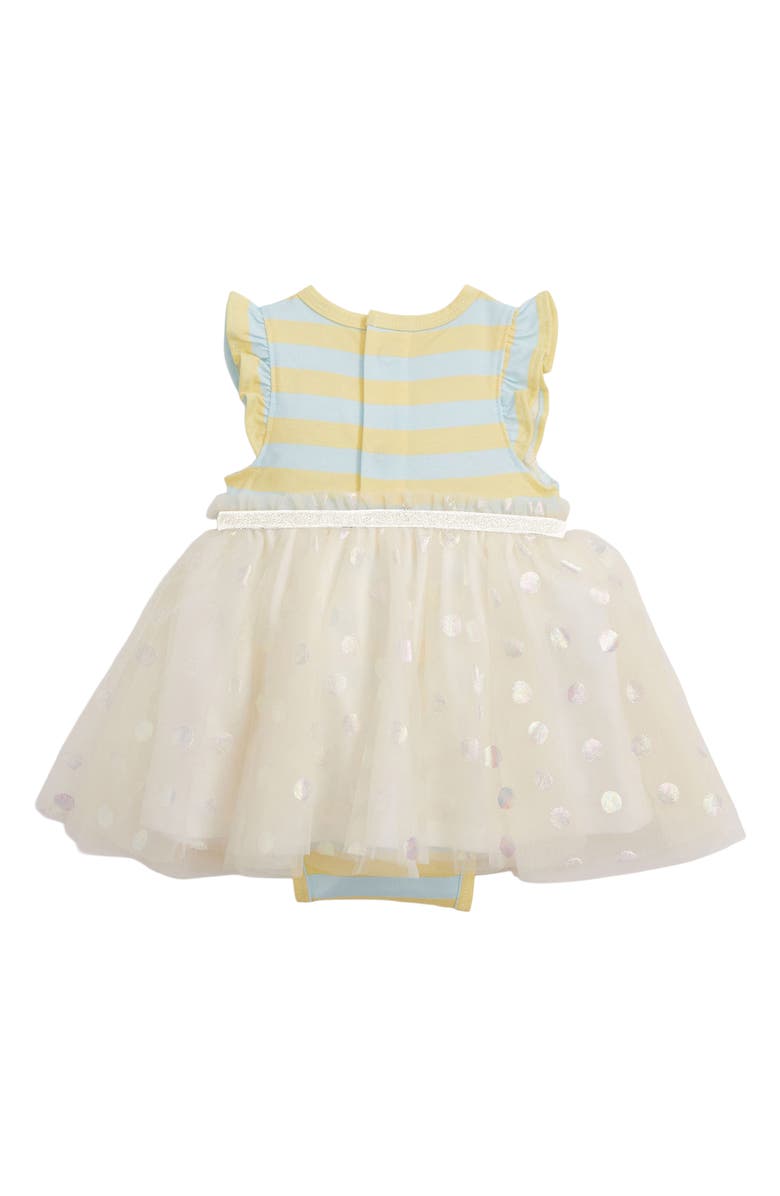 Magnetic Me Lemon Cream Strap Flutter Sleeve Dress, Alternate, color, 