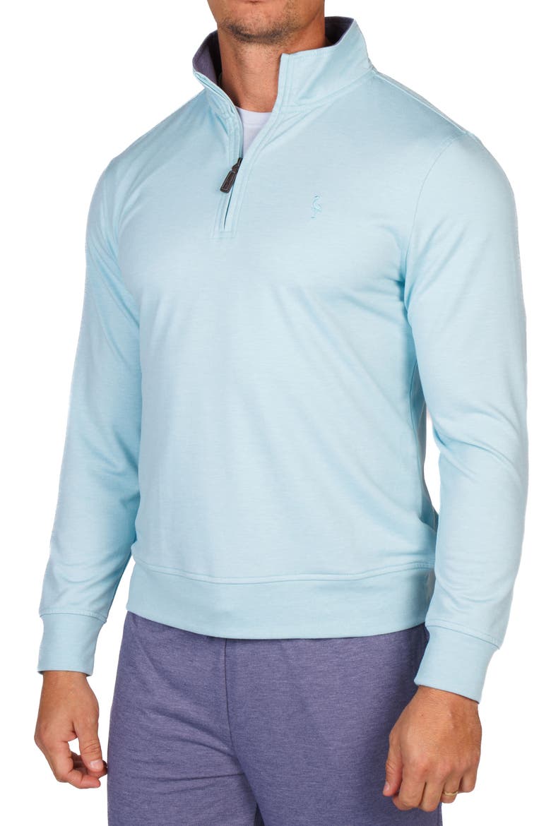 French Terry Quarter Zip Pullover, Alternate, color, SEAFOAM