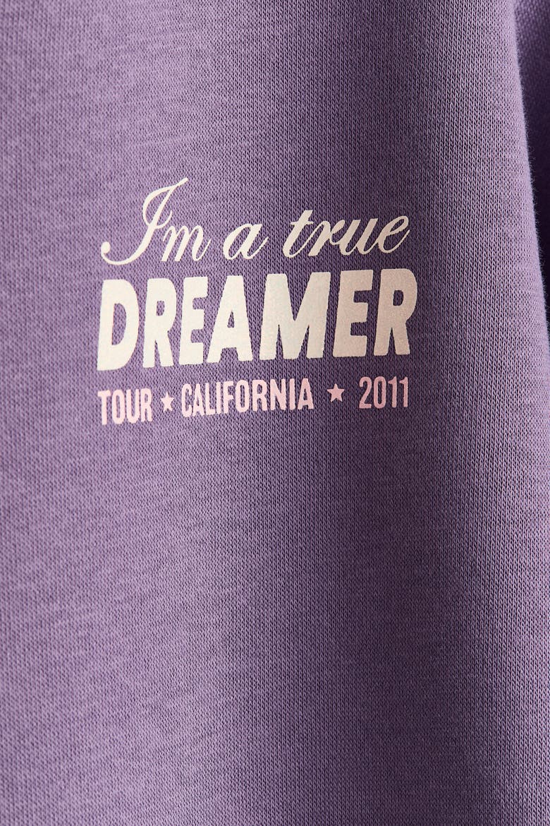 Loose-Fit Printed Sweatshirt, Alternate, color, Dusty lilac/Dreamer