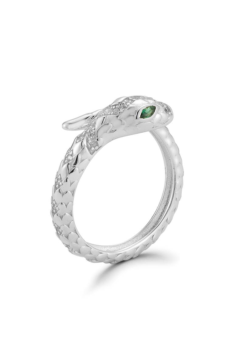 CHLOE AND MADISON Pavé CZ Snake Ring, Alternate, color,