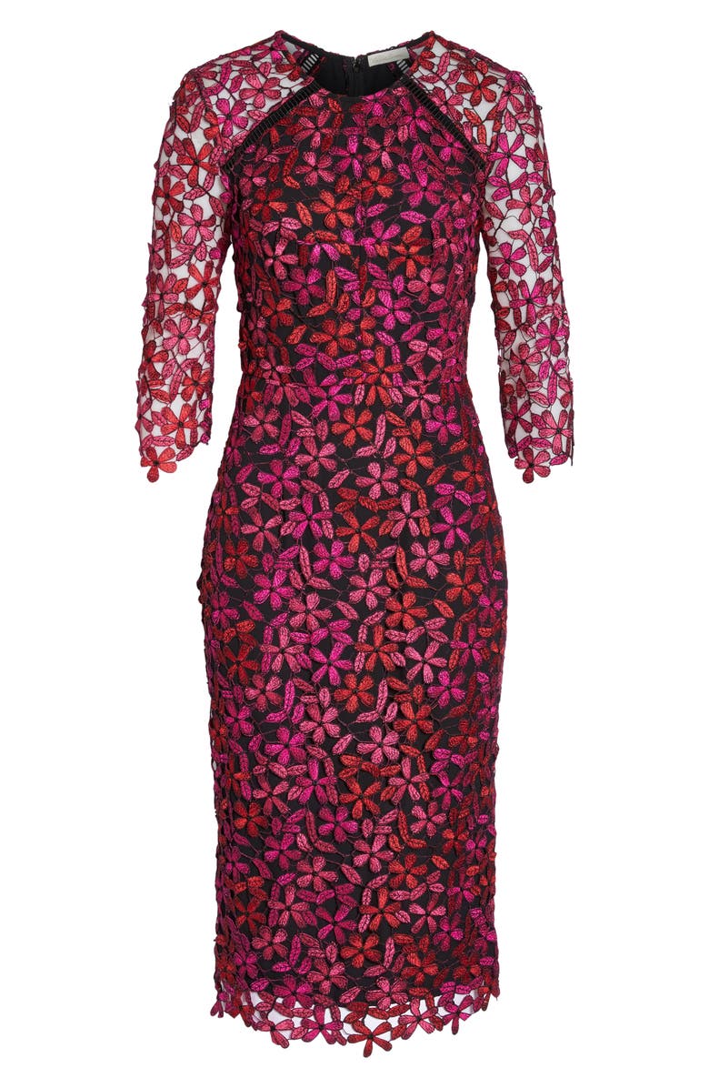 Shoshanna Floral Lace Sheath Dress, Alternate, color,
