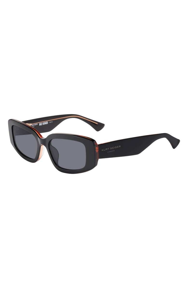 Kurt Geiger London 54mm Rectangular Sunglasses, Alternate, color, Black/ Grey