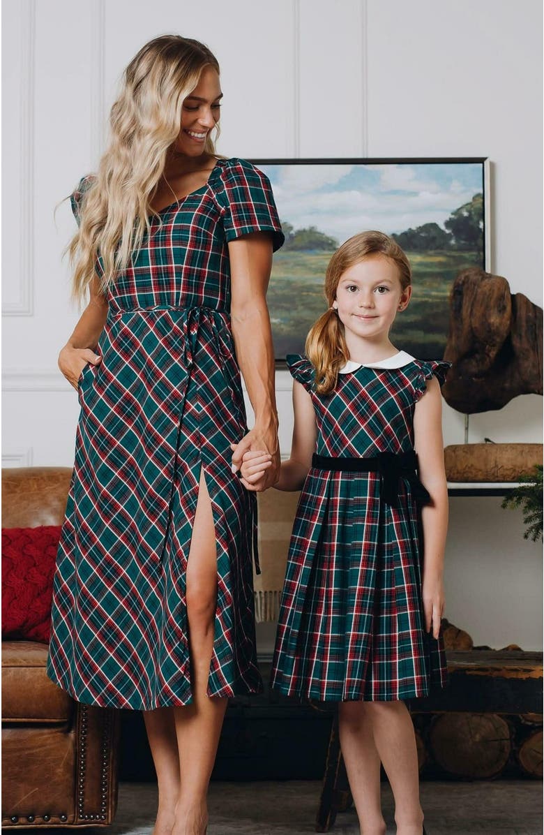 Hope & Henry Girls' Organic Peter Pan Collar Party Dress, Kids, Alternate, color, 