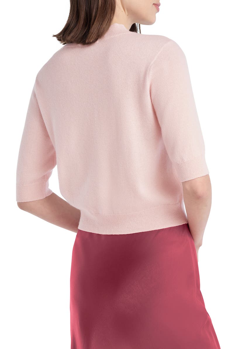 Favorite Daughter The Bonnie Mock Neck Cashmere Sweater, Alternate, color, Blush Pink