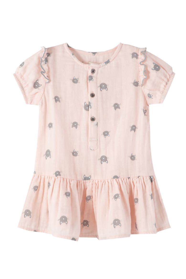 Peek Essentials Cat Print Drop Waist Dress, Main, color, PRINT