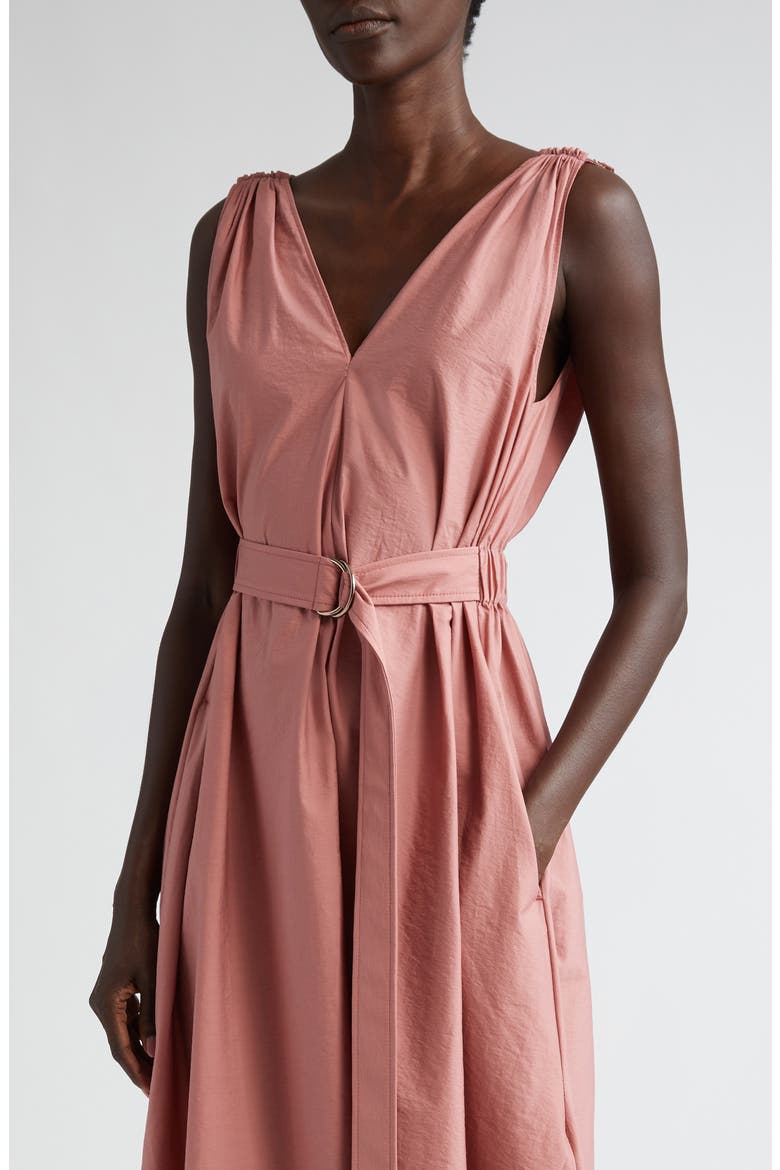 Sleeveless Cotton Blend Belted Dress, Alternate, color, C9596 PINK