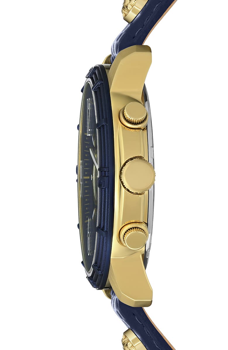 VERSUS Versace Bicocca Chronograph Leather Strap Watch, 46mm, Alternate, color, 
