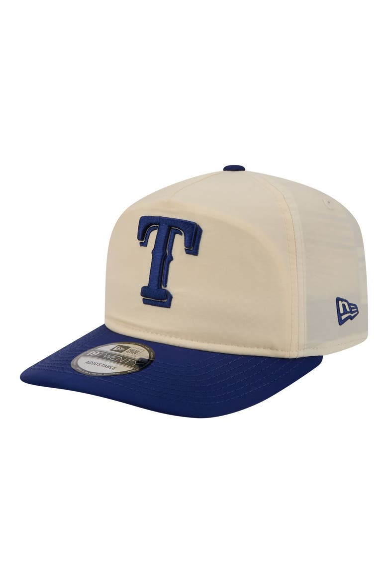 Men's New Era Cream/Royal Texas Rangers Everyday 19TWENTY Adjustable Hat, Main, color, Cream