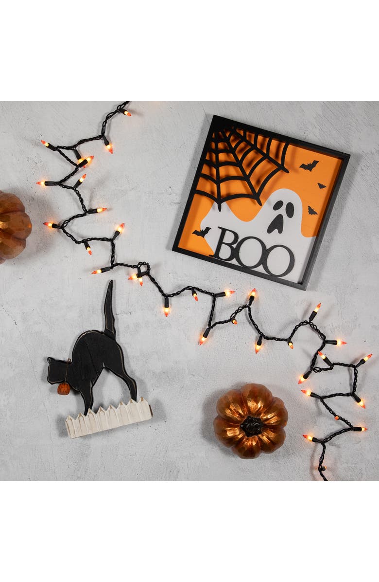 Northlight Candy Corn Mini Halloween Light Set - 9.5' Black Wire - 50ct, Alternate, color, Yellow