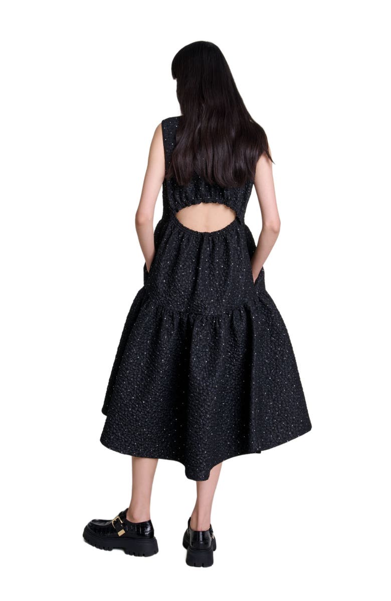 maje Rhinestone maxi dress, Alternate, color,