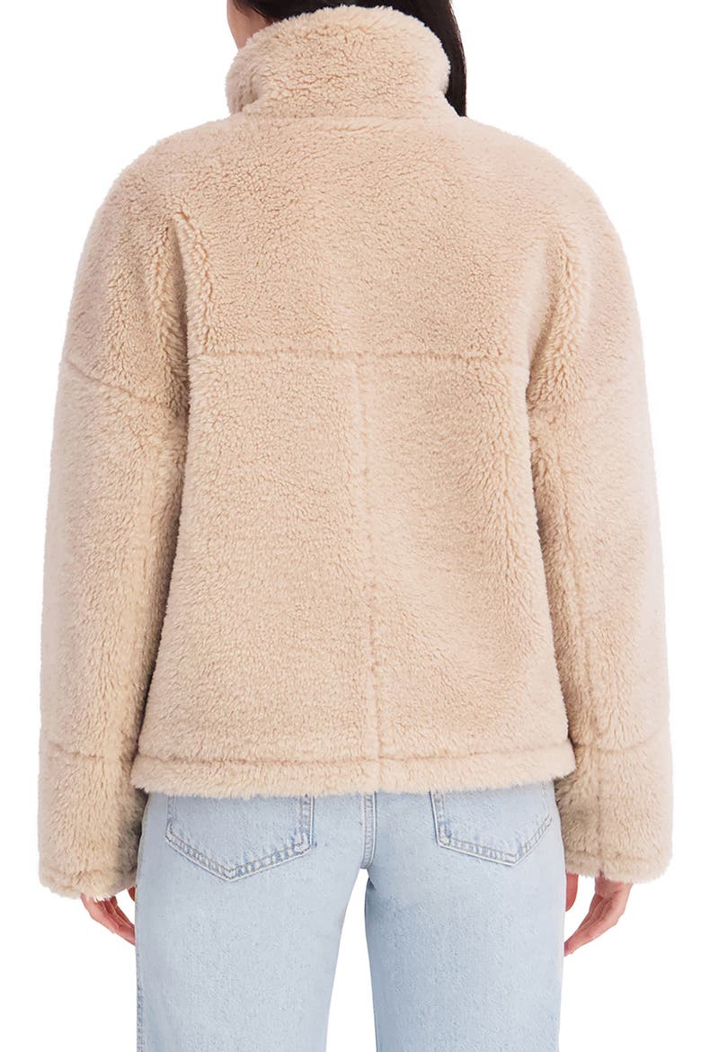Faux Fur Coat, Alternate, color, KHAKI
